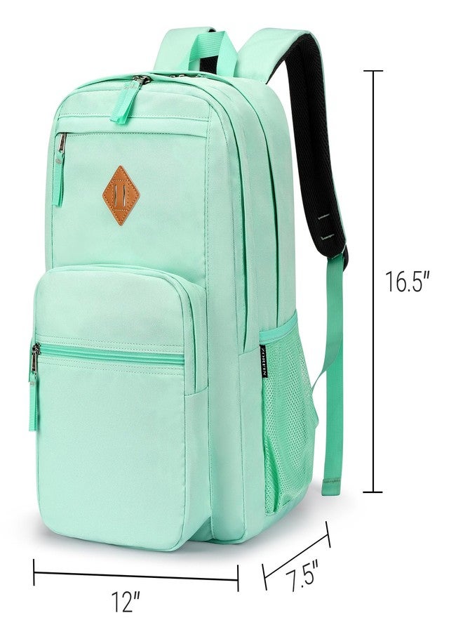 ZORFIN 26L Backpack for College, and Travel: Water Resistant Bookbag, Mint, 16.5 Inch - Image 3