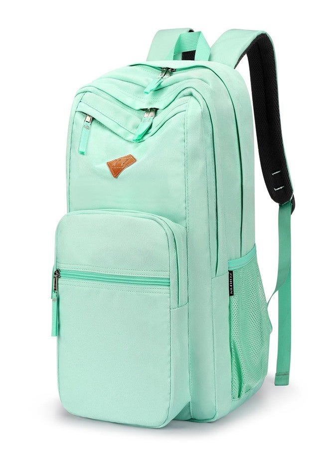 ZORFIN 26L Backpack for College, and Travel: Water Resistant Bookbag, Mint, 16.5 Inch - Image 1