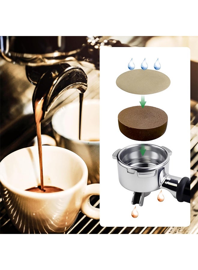GD 300 Pcs Round Coffee Puck Paper Filters Disposable Espresso Puck Screen Paper - Espresso Portafilter Coffee Filter Sheets for Home Cafe Espresso Machine Improve Coffee Extraction - Image 5
