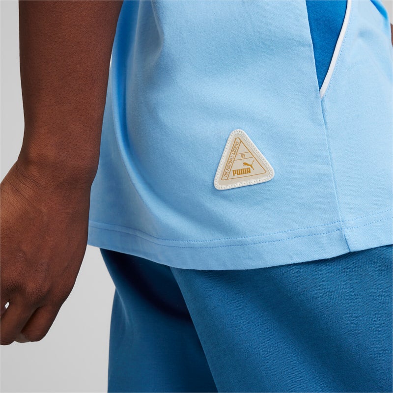 PUMA Manchester City FtblArchive Mens Blue T-shirt - Image 2