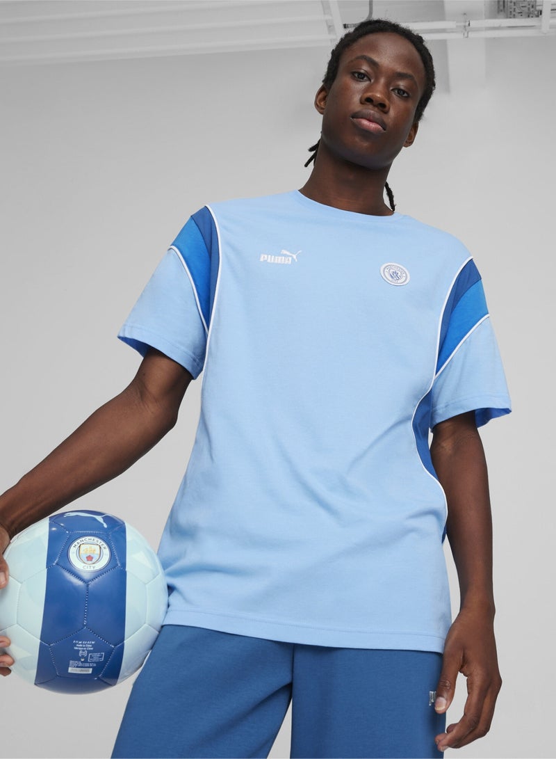 PUMA Manchester City FtblArchive Mens Blue T-shirt - Image 1