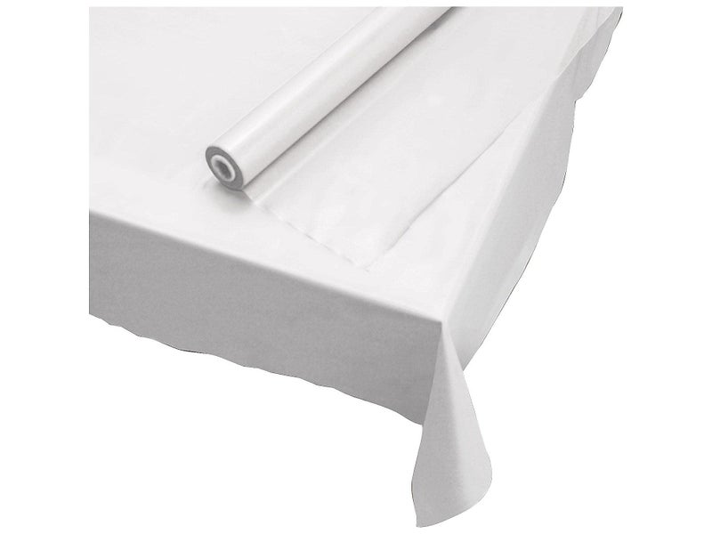 Hoffmaster 114000 Plastic Tablecover Roll, 300' Length x 40" Width, White - Image 2