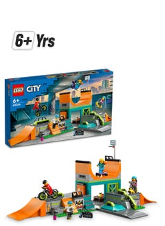 LEGO City Street Skate Park 60364 Building Toy Set; Fun Gift For Kids And Skating Fans Aged 6+; Includes A Skateboard, Bmx Bike, Scooter And In-Line Skates, Plus 4 Minifigures For Imaginative Role Play (454 Pieces)  - Image 1