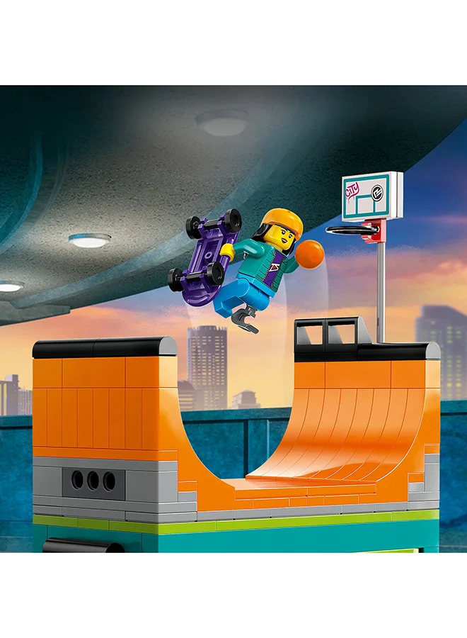 LEGO City Street Skate Park 60364 Building Toy Set; Fun Gift For Kids And Skating Fans Aged 6+; Includes A Skateboard, Bmx Bike, Scooter And In-Line Skates, Plus 4 Minifigures For Imaginative Role Play (454 Pieces)