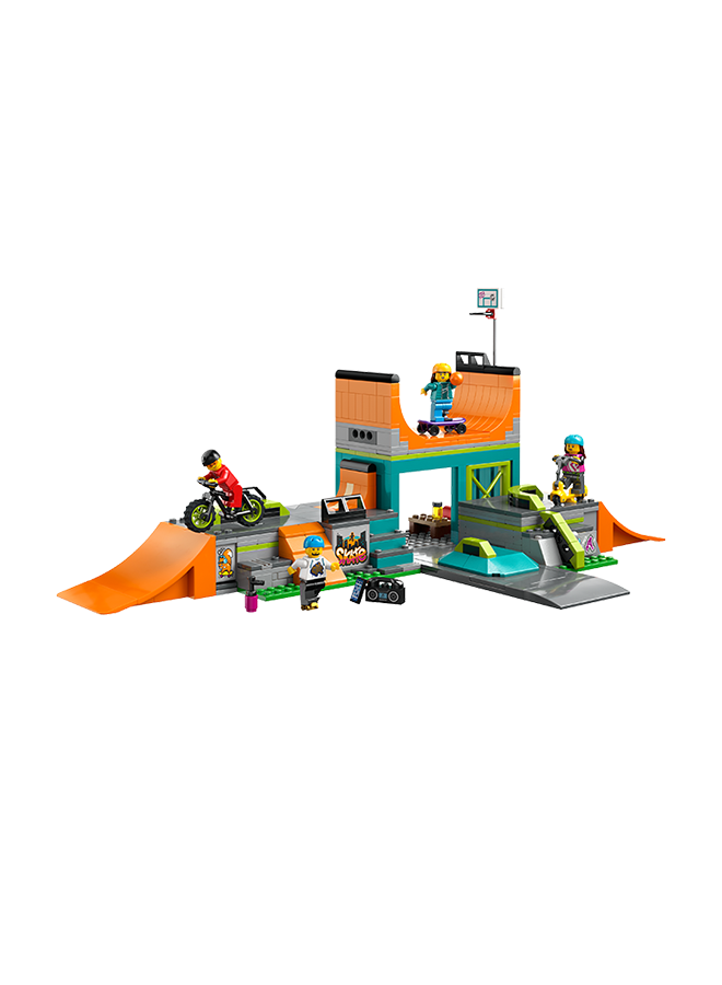 LEGO City Street Skate Park 60364 Building Toy Set; Fun Gift For Kids And Skating Fans Aged 6+; Includes A Skateboard, Bmx Bike, Scooter And In-Line Skates, Plus 4 Minifigures For Imaginative Role Play (454 Pieces)