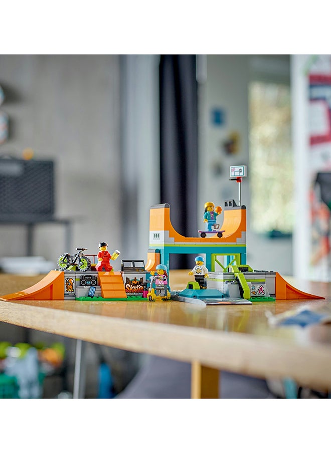 LEGO City Street Skate Park 60364 Building Toy Set; Fun Gift For Kids And Skating Fans Aged 6+; Includes A Skateboard, Bmx Bike, Scooter And In-Line Skates, Plus 4 Minifigures For Imaginative Role Play (454 Pieces)  - Image 4