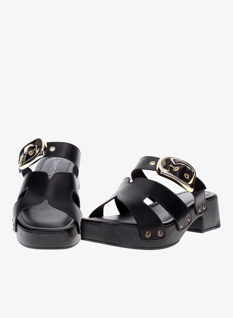 Beira Rio Black Beira Rio Women’s Flat Summer Footwear – Lightweight Slip-On Comfort with Stylish Casual Design for Women | Best Price UAE