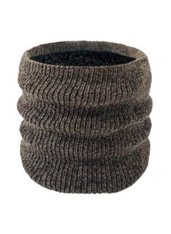 Generic Winter Thickened Fleece-lined Chenille Neck Warmer Single-circle Pullover High Collar Warm Wool Scarf For Men Women Dark gray  - Image 3