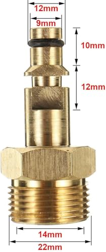 WLngtv 2Pcs Gold M22 Adapter High Pressure Washer Hose Adapter Pressure Pipe Quick Connector Converter Fitting for K Series Pressure Washer Replacement Parts and Accessories,Pressure Washer Hose Adapter - Image 2