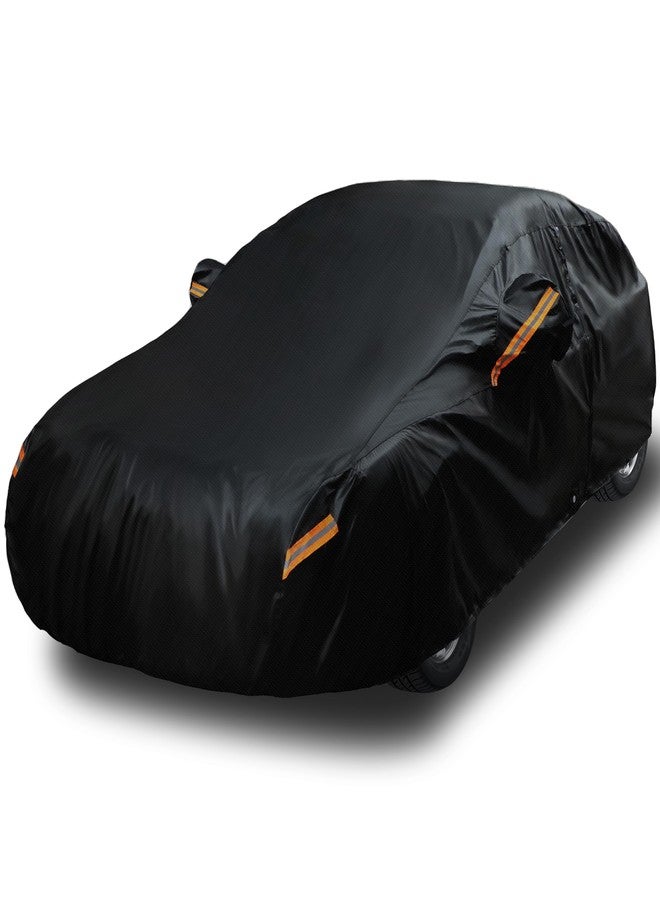 EzyShade 10-Layer Car Cover Waterproof All Weather. See Vehicle Size-Chart for Accurate Fit. Outdoor Full Exterior Covers for Automobiles Sedan Hatch. Rain Sun Snow. Black, Size A1 (See SizeChart) - Image 1