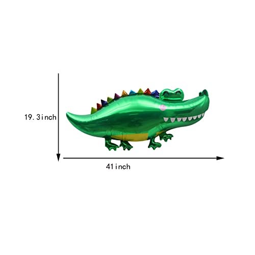 DYT 5PCS Alligator Foil Balloon Crocodile Mylar Balloon for Alligator Themed Birthday Party Decorations Jungle Animal Party Supplies - Image 5