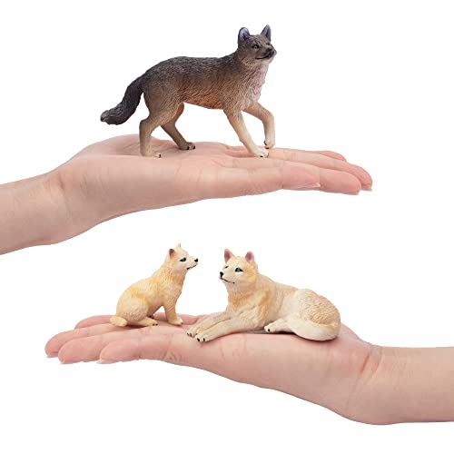 Toymany 8PCS Wolf Figures Forest Animals Toy Figurines - Plastic Jungle Zoo Animal Figurines for Kids Boys Girls Age 3-5 6-12 - Image 5