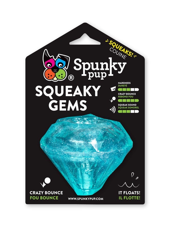 Spunky Pup Diamond Squeaker | Squeaky Dog Toy for Throwing and Bouncing | Blingy Dog Toy | Bouncy Squeaky Toy for Small Medium Large Dogs and Puppies | Squeaky Diamond Dog Toy | 2.5″ x 3″ x 3″ - Image 1