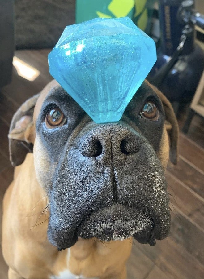 Spunky Pup Diamond Squeaker | Squeaky Dog Toy for Throwing and Bouncing | Blingy Dog Toy | Bouncy Squeaky Toy for Small Medium Large Dogs and Puppies | Squeaky Diamond Dog Toy | 2.5″ x 3″ x 3″ - Image 2
