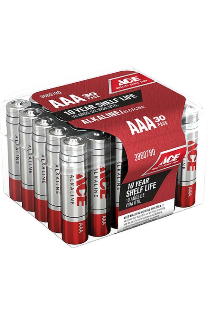 ACE 30-Piece AAA Ultra Alkaline Durable Pencil Batteries - Image 1