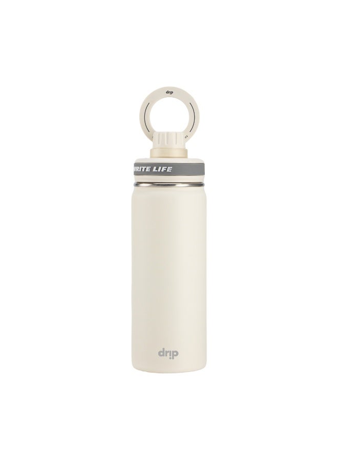 DRIP 🥤🧲 Stainless Steel Insulated Bottle with MagSafe Compatibility – Leak-Proof White Thermos for Hot & Cold Drinks, Travel, Office & Gym - Image 1