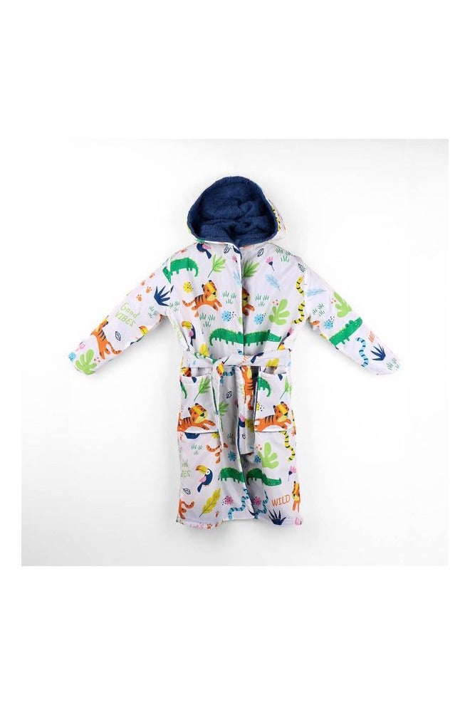 ماماز جيفت رداء سباحة بغطاء رأس مقاوم للماء للأطفال - رداء استحمام سريع الجفاف وماص | غطاء للشاطئ وحمام السباحة والحمام (2-4 سنوات).