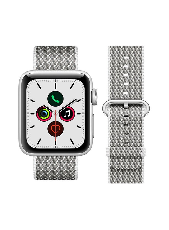 Loquat Stylish Band For Apple Watch Series 5/4/3/2/1 White Check - Image 2