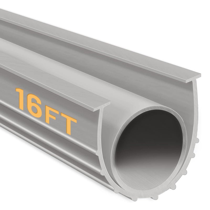 DGSL Garage Door Seals Bottom Rubberï¼ŒWeather Stripping Sealing Strip Replacement,Universal Weatherproof Threshold Buffering (Grey, 16 Ft) - Image 1