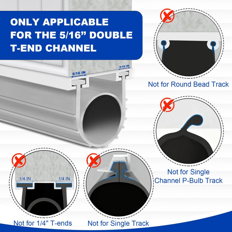 DGSL Garage Door Seals Bottom Rubberï¼ŒWeather Stripping Sealing Strip Replacement,Universal Weatherproof Threshold Buffering (Grey, 16 Ft) - Image 4