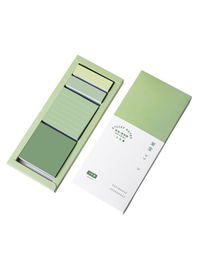 Lined Sticky Notes Set, 240 Sheets Pastel Sticky Note Pads, Self-Stick Index Tabs Cute Memo Notepads for School, Office and Home - Image 1