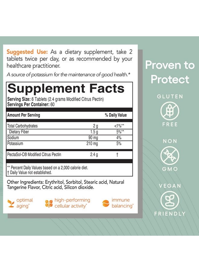 EcoNugenics PectaSol Modified Citrus Pectin - 120 Tangerine Chewable Tablets - Total-Body Health Supplement to Support Heart, Immune System, Inflammation Response + Maintain Healthy Galectin-3 Levels - Image 5