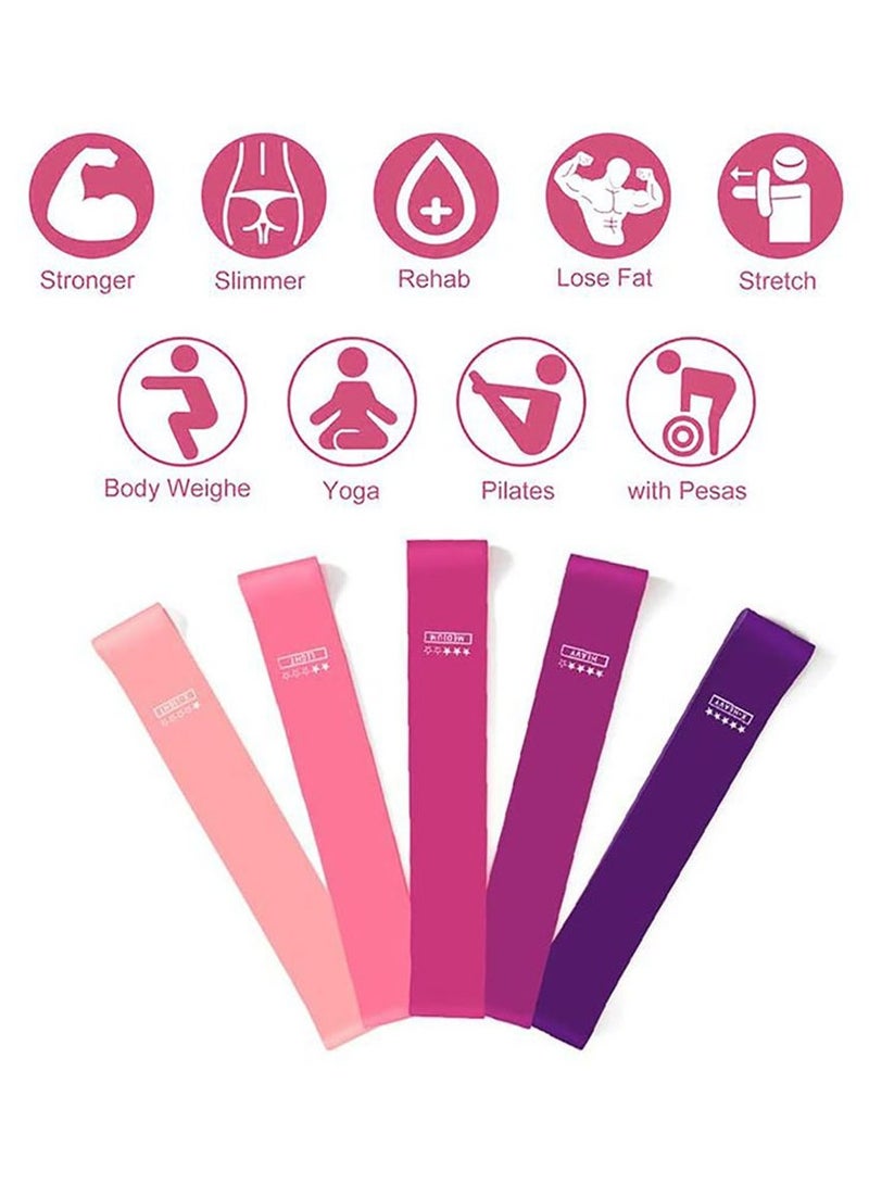 5Pcs Resistance Bands Exercise Fitness Bands For Weight Lifting Fitness Strength Training And Yoga - Image 2