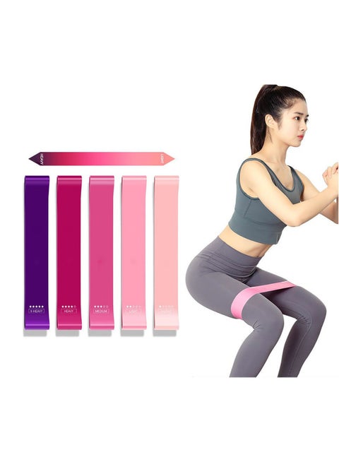 5Pcs Resistance Bands Exercise Fitness Bands For Weight Lifting Fitness Strength Training And Yoga
