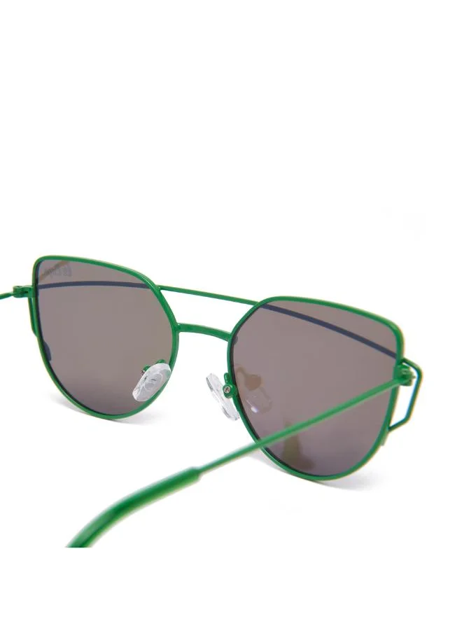 لي كوبر Polarized Sunglasses Green Frame Green Mirror Mirror Lens 48mm  - LCK117C01