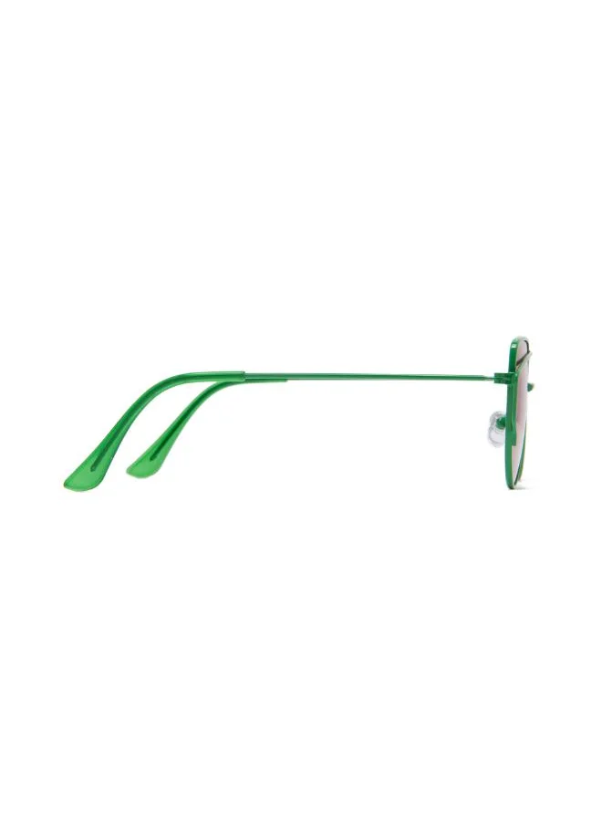 لي كوبر Polarized Sunglasses Green Frame Green Mirror Mirror Lens 48mm  - LCK117C01
