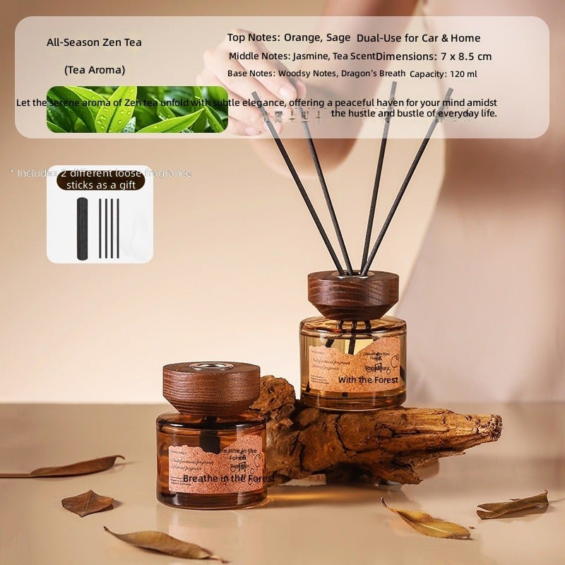 يوهان معطر سيارة بالبخار عطر طويل الأمد معطر جو زجاجي ديكوري للسيارة والمنزل برائحة خشب الصندل 120 مل - Image 1