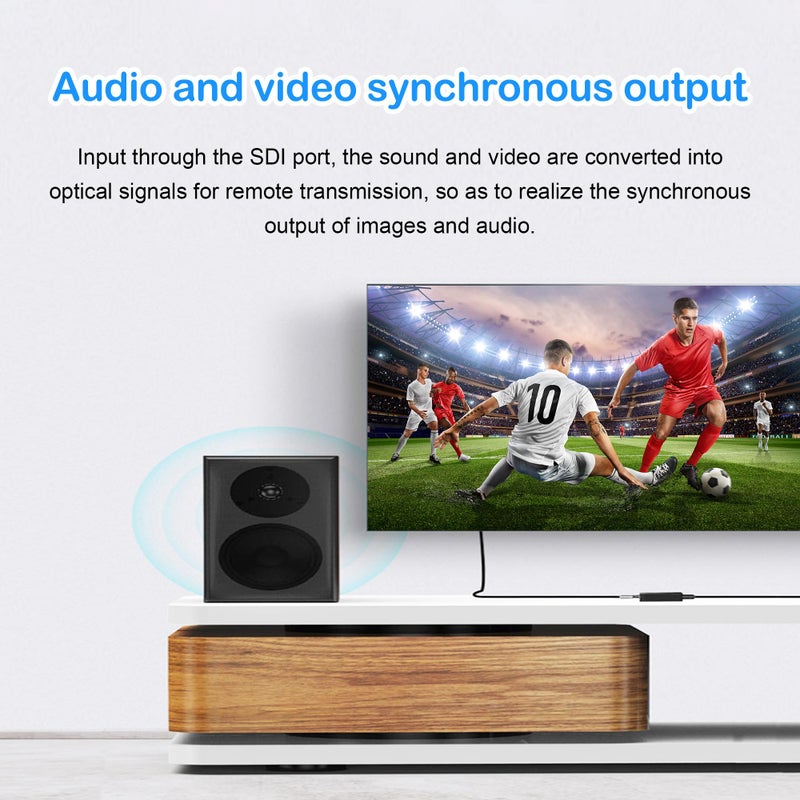 Hereta موسع فيديو Mini 3G-SDI مع مخرج حلقة SDI 1080P محول ألياف 3G-SDI لتمديد المسافات حتى 20 كم عبر جهاز إرسال بصري أحادي الوضع وإشارة Tally أو RS485 عكسية - Image 4