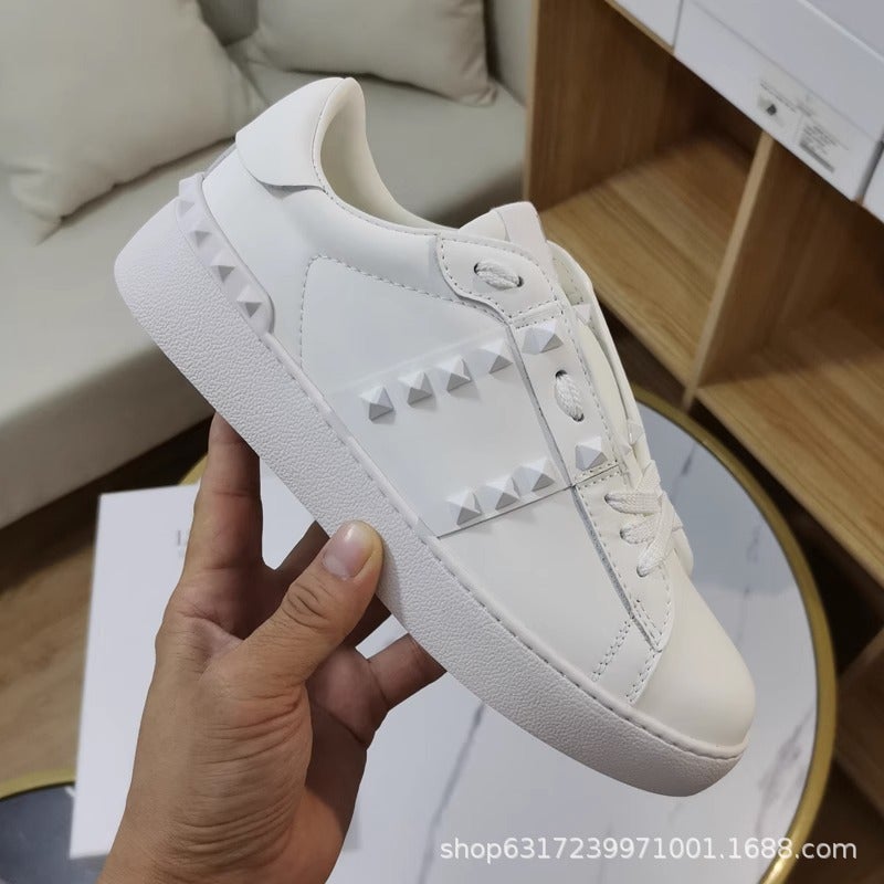Breathable Sneakers Casual Men'S Shoes White Shoes Men'S Single-Layer Shoes Rivet European Fashion Shoes Women'S Shoes - Image 3