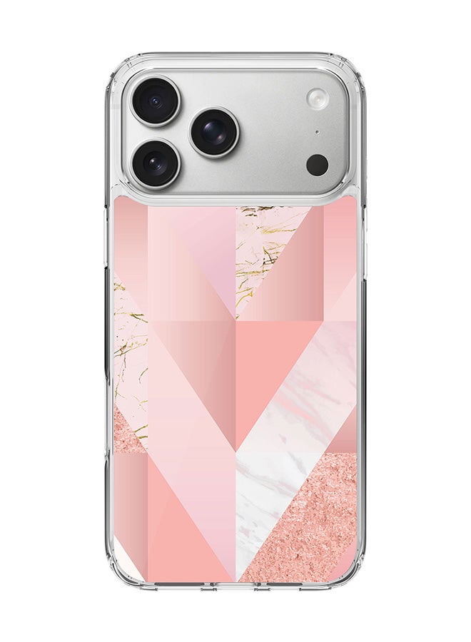 Classic Clear MagSafe Case for iPhone 17 Pro Max , Hybrid Soft Case Flexible Edges Anti Drop TPU PC Gel Thin Transparent Cover [ Designed for iPhone 17 Pro Max ] - Marble Pink Vintage