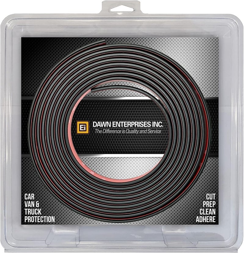Dawn Enterprises شركة ES12618-PK حزمة تشكيل جانبي للجسم بلون أسود غير لامع، مق��س 18 بوصة، لحماية السيارات والشاحنات والفانات وغيرها. - Image 2
