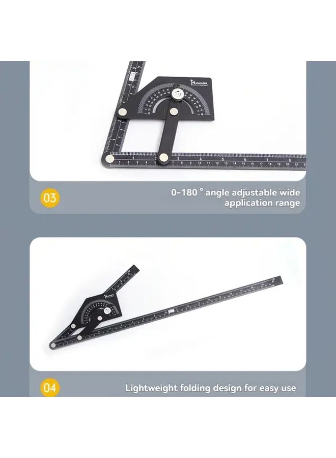 Heavy Duty Precision Angle Measure 230x500mm with Bubble Level for Engineering - Image 3