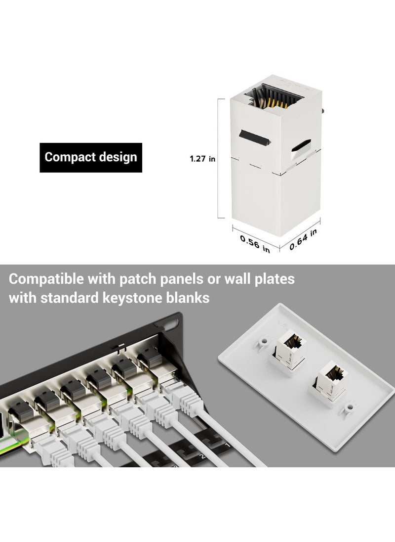 Generic CAT7 RJ45 Keystone Shielded Coupler Ethernet Female to Female Jack STP Insert for Cat7 Cat6a Cat6 Cat5e Cable 5 Pack  - Image 5