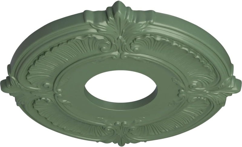 Ekena Millwork CM12ATAGF Attica Ceiling Medallion (Fits Canopies up to 3 1/2"), Hand-Painted Athenian Green - Image 2