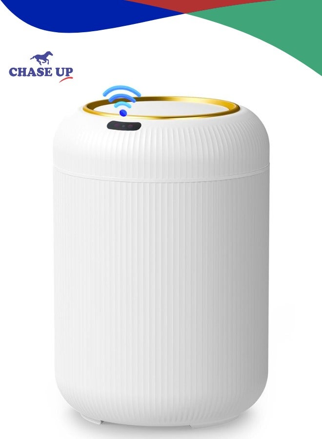 Chase Up Automatic Motion Sensor Bathroom Trash Can with Lid, 3 Gallon Touchless Waste Bin, Smart Garbage Can for Bathroom, Office, Bedroom, Kitchen - Image 1