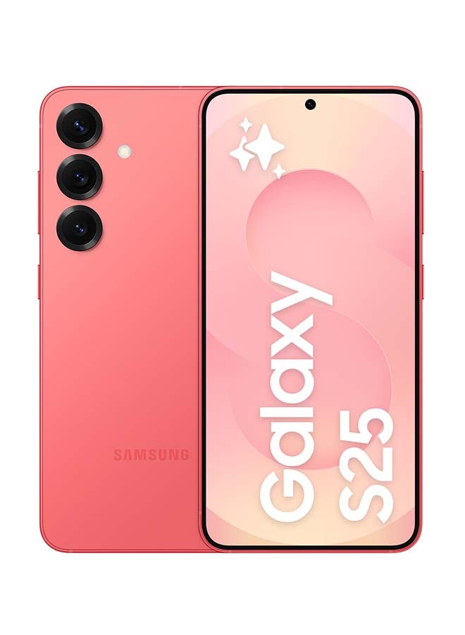 سامسونج Galaxy S25 AI Dual SIM Coralred 12GB RAM 128GB 5G - Middle East Version - Image 1