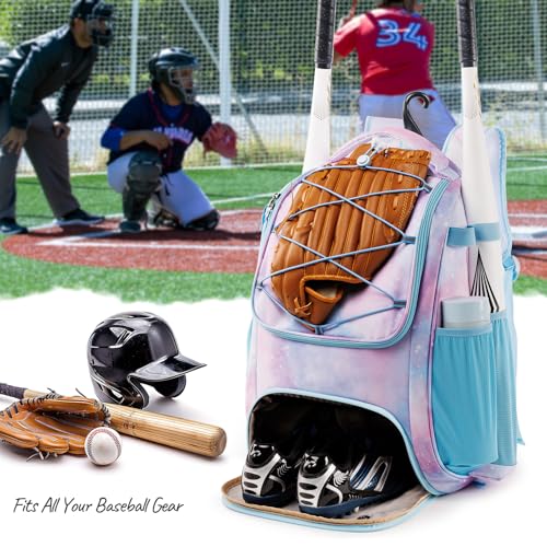 VIGEGARI Youth Baseball Bag Backpack with Bat Holder for Boys Girls Baseball Softball Bat Bag for TBall Equipment Kids Baseball Backpack with Shoe Compartment Glove Storage - Image 3