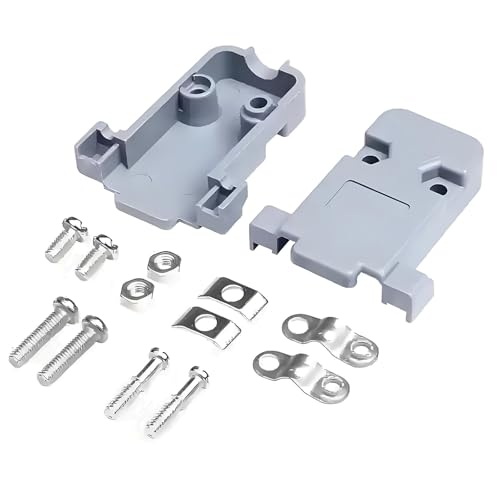 Willwewon 20PCS DB9 Female Solder Type Breakout Board Connectors Adapter with 20 Set Gray Plastic Hoods Set - Image 3