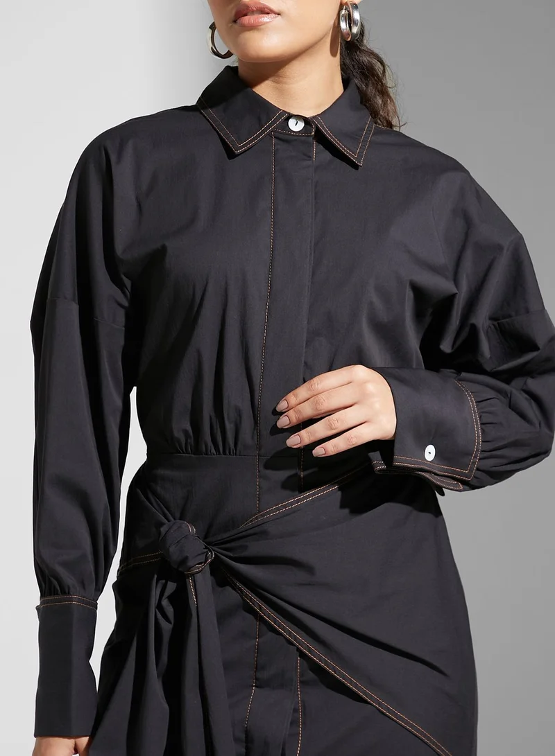 Cmeo collective Belted Shirt Dress