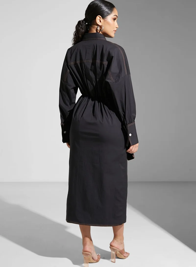 Cmeo collective Belted Shirt Dress