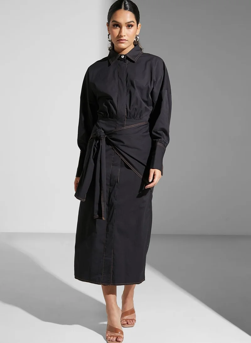 Cmeo collective Belted Shirt Dress
