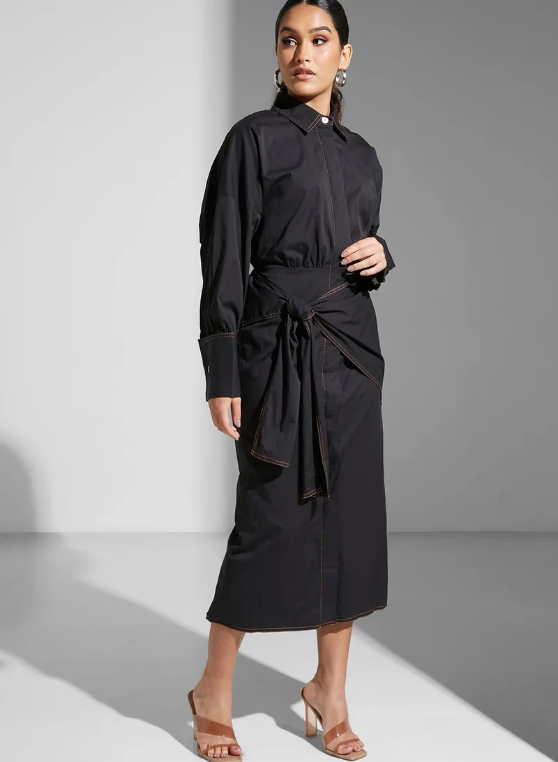 Cmeo collective Belted Shirt Dress