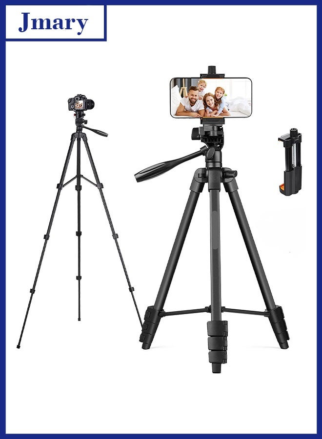 Jmary Aluminum Extendable Tripod Stand With Phone Holder Compatible for all Cameras Cell Phones Projector Webcam Spotting Scopes portable Tripod for Photography and Video Recording (KP-2205) - Image 1