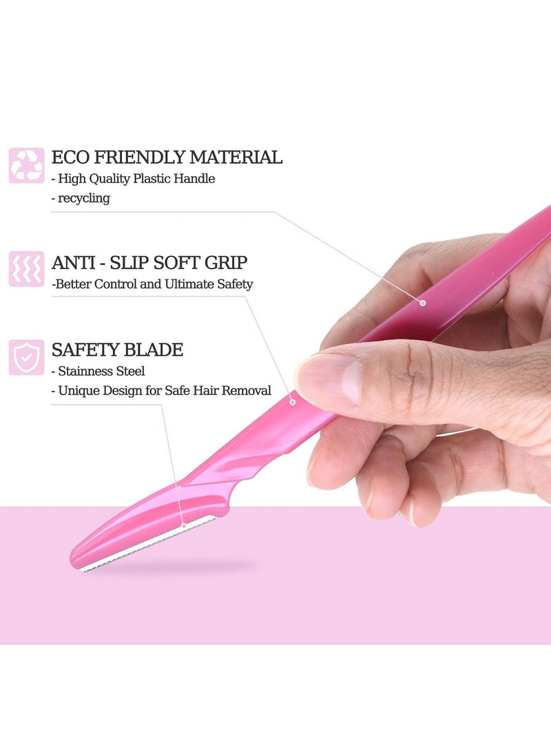 Generic 30 sets of eyebrow razors with multifunctional exfoliating skin planing tools, suitable for facial and eyebrow shaping devices, with precision coverings, easy to use for women and men  - Image 2