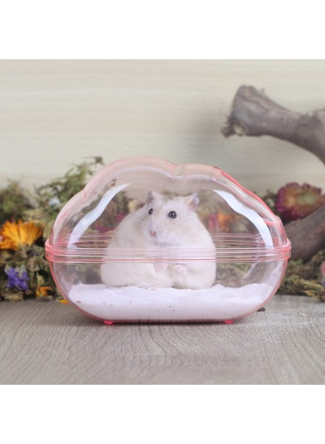 BUCATSTATE BUCATSTATE Hamster Dust Bath Container Hamster Sand Bath Kit Small Animal Toilet Cage Accessories for Gerbil, Syrian Hamster, Mouse, Rat (Pink, Medium)  - Image 3