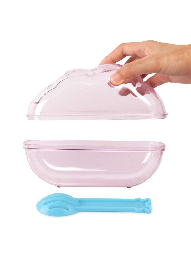 BUCATSTATE BUCATSTATE Hamster Dust Bath Container Hamster Sand Bath Kit Small Animal Toilet Cage Accessories for Gerbil, Syrian Hamster, Mouse, Rat (Pink, Medium)  - Image 5